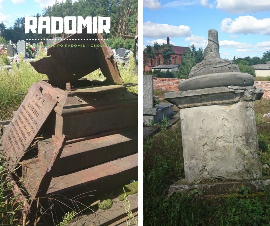 Chotcza Dolna - nagrobki na cmentarzu